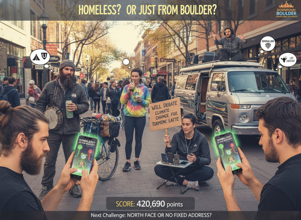 Downtown Boulder Unveils New Game- Homeless? Or Just From Boulder?